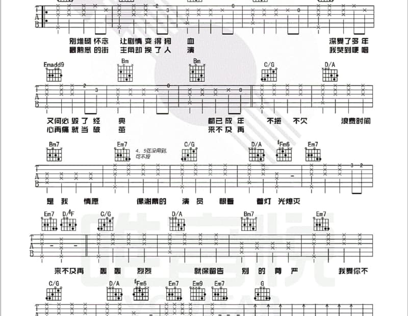 《亲爱的下雨了》吉他谱_程佳佳