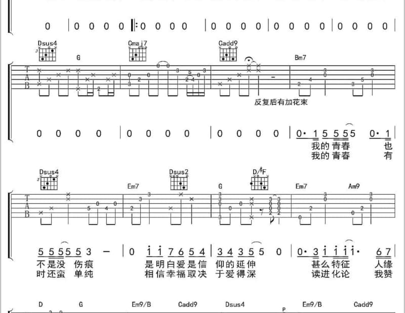 《音乐的颜色》吉他谱_崔子格