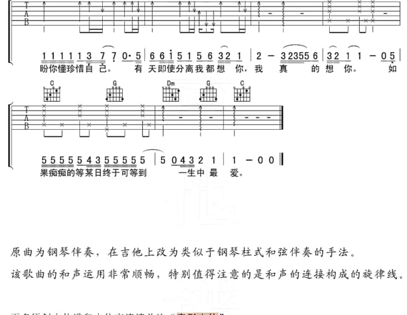 《等你回家》吉他谱_德德玛