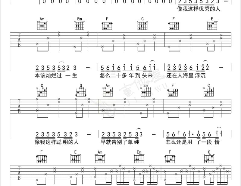 《太小的鞋子》吉他谱_何静