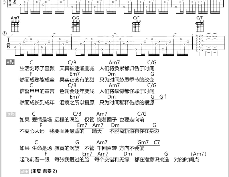 《观世音菩萨》吉他谱_邓容