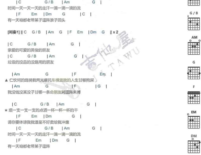 《心在跳情在烧》吉他谱_邓涛