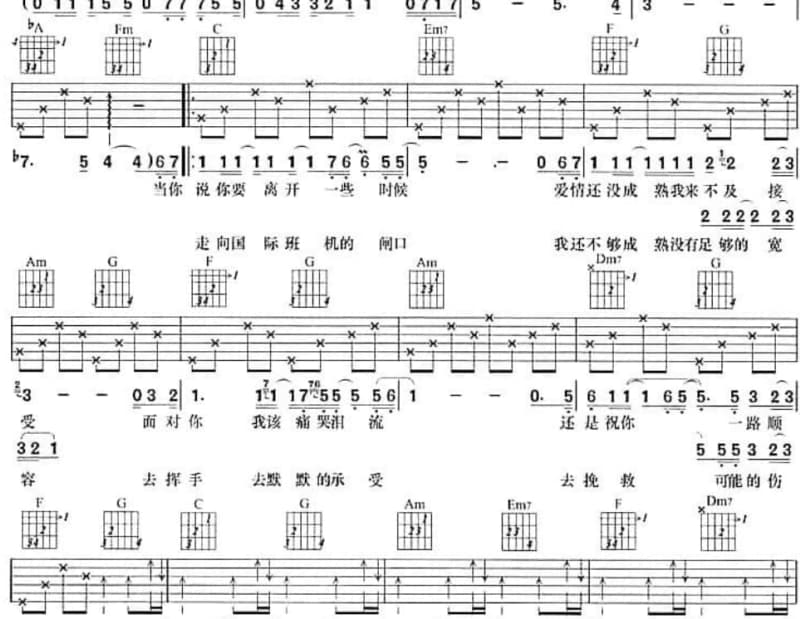 《耕耘》吉他谱_邓伊芮