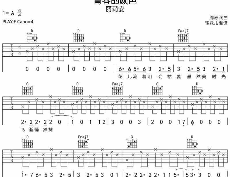 《亲爱的你在哪里》吉他谱_董沁