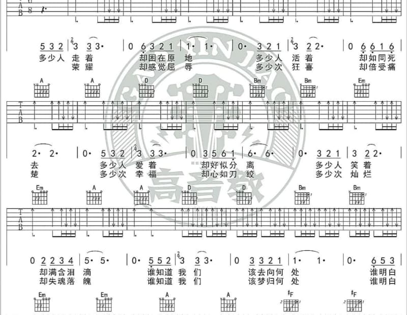 《爱殇》吉他谱_董贞