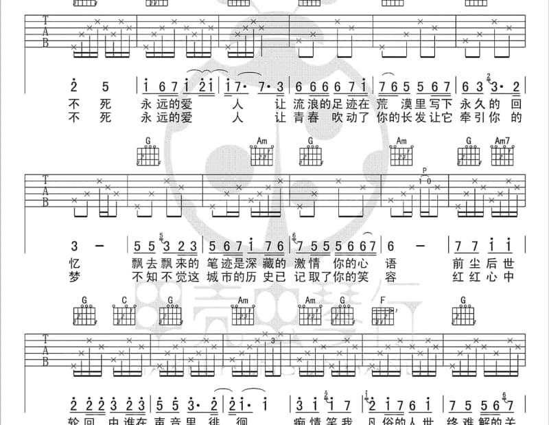 《簇拥烈日的花》吉他谱_董贞