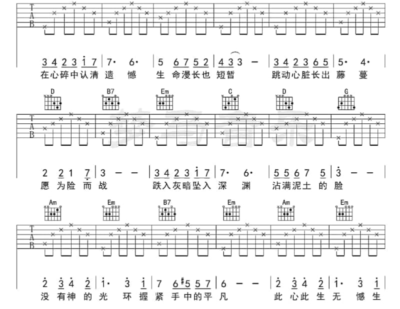 《重返地球》吉他谱_黄霄雲
