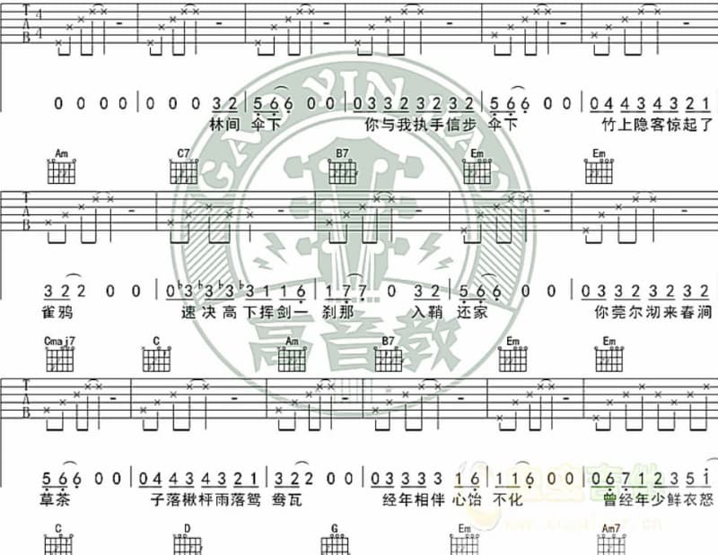 《完美结局》吉他谱_黄奕