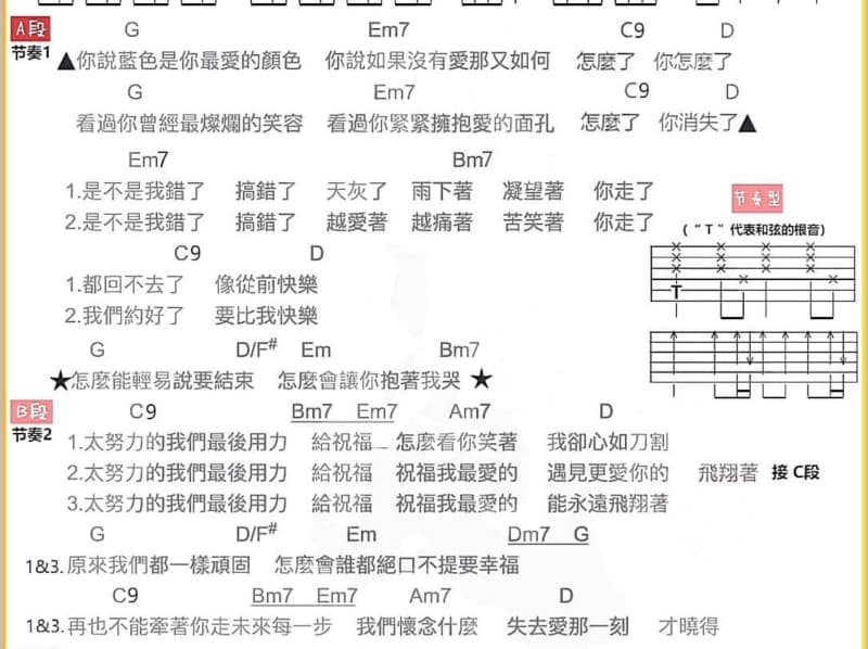 《风筝线》吉他谱_马海生