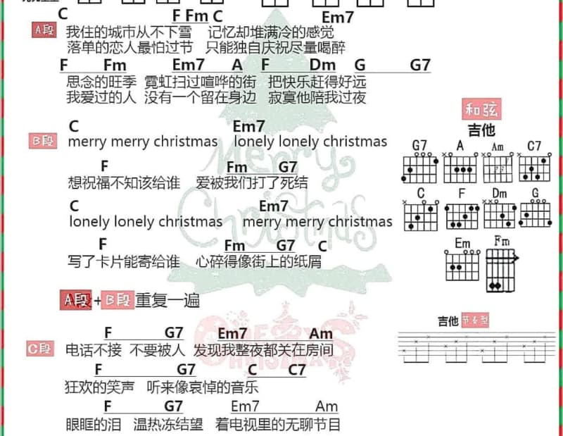 《绒花》吉他谱_纪敏佳