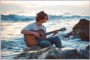 《蓝色的梦》吉他谱_欧阳菲菲_吉他弹唱谱4/4拍