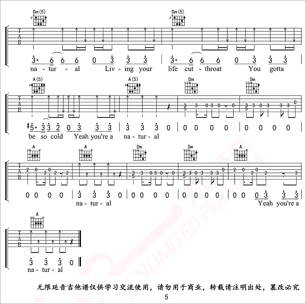 Natural吉他谱5-Imagine-Dragons